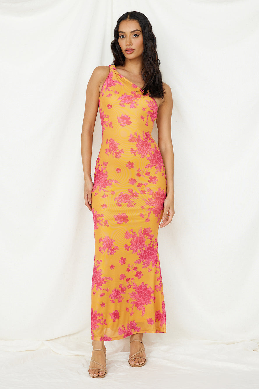 Burning Wishes Maxi Dress Orange-Roy Dress