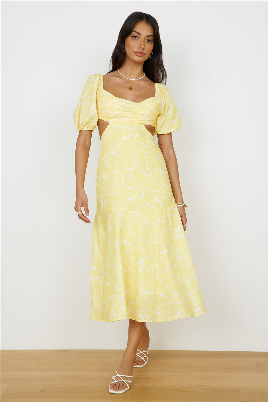 Back From Florence Maxi Dress Yellow-Roy Dress