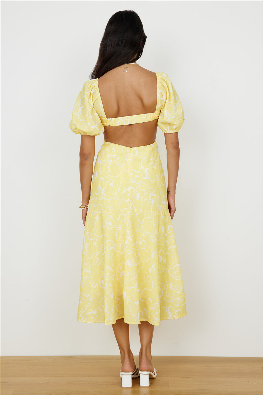 Back From Florence Maxi Dress Yellow-Roy Dress