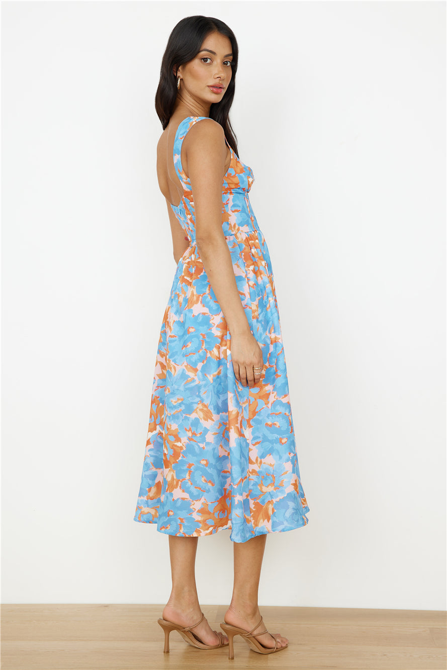 All Day Midi Dress Blue-Roy Dress