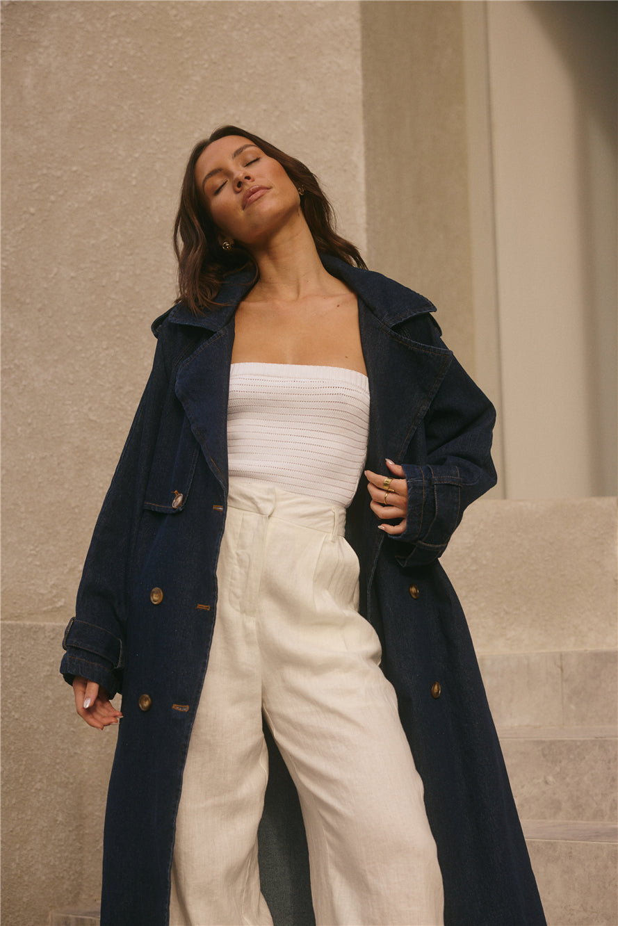 Taylah Trench Coat Denim-Roy Dress