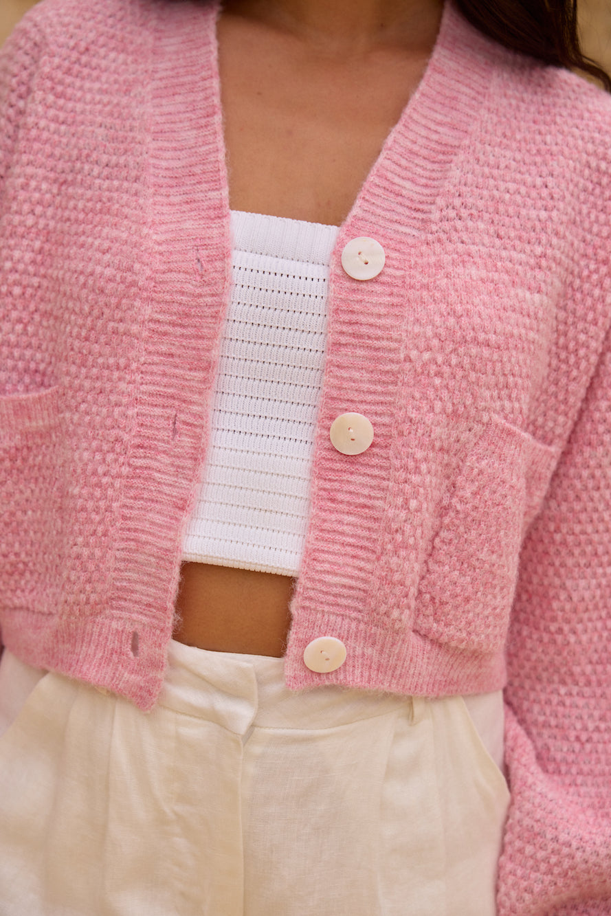 Bayview Cardigan Pink-Roy Dress