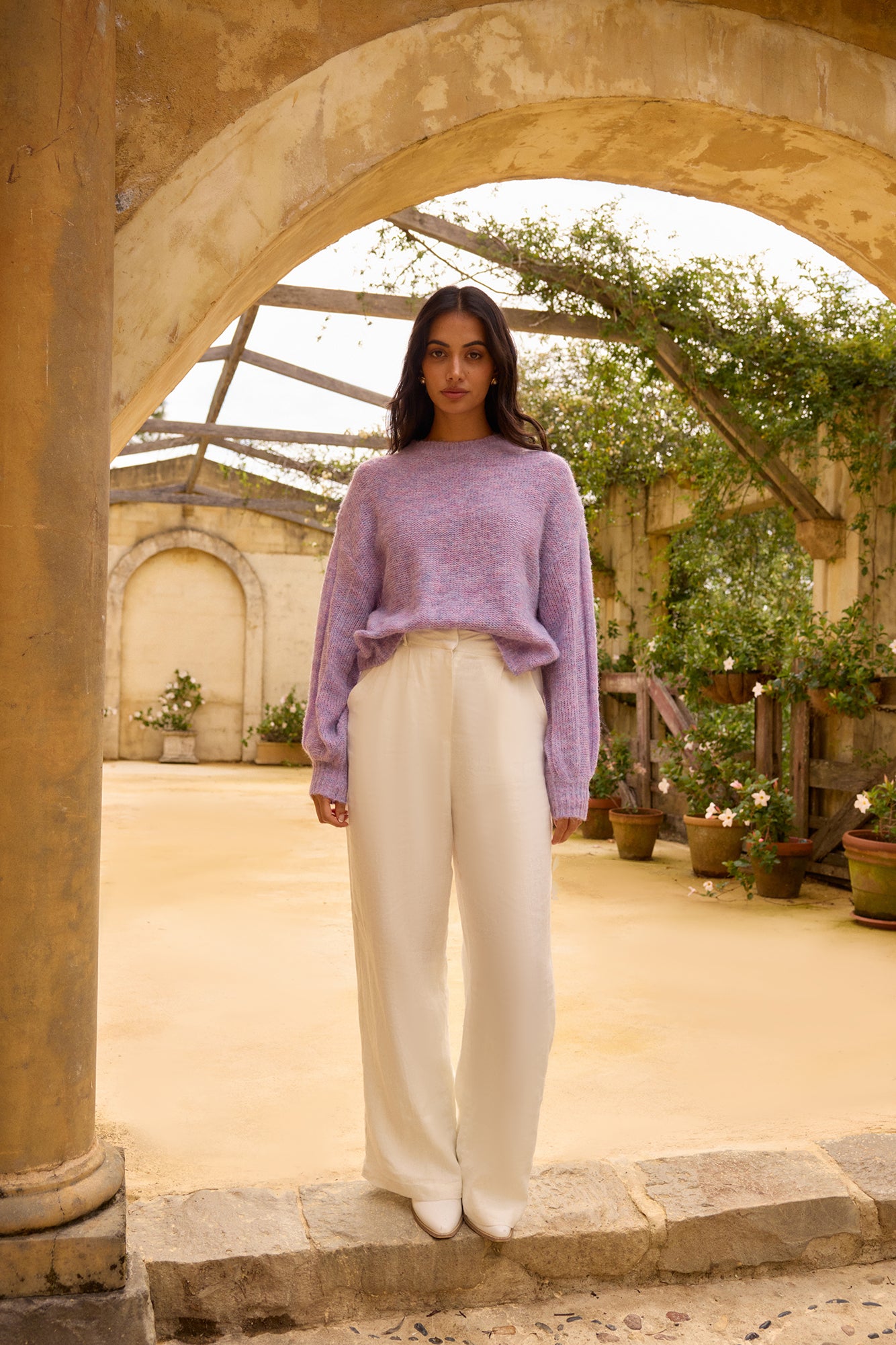 Mikale Knit Jumper Purple-Roy Dress