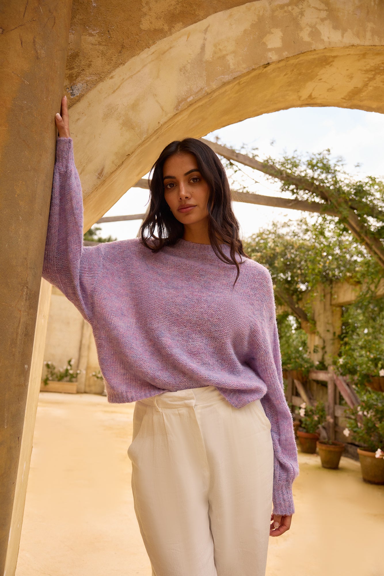 Mikale Knit Jumper Purple-Roy Dress