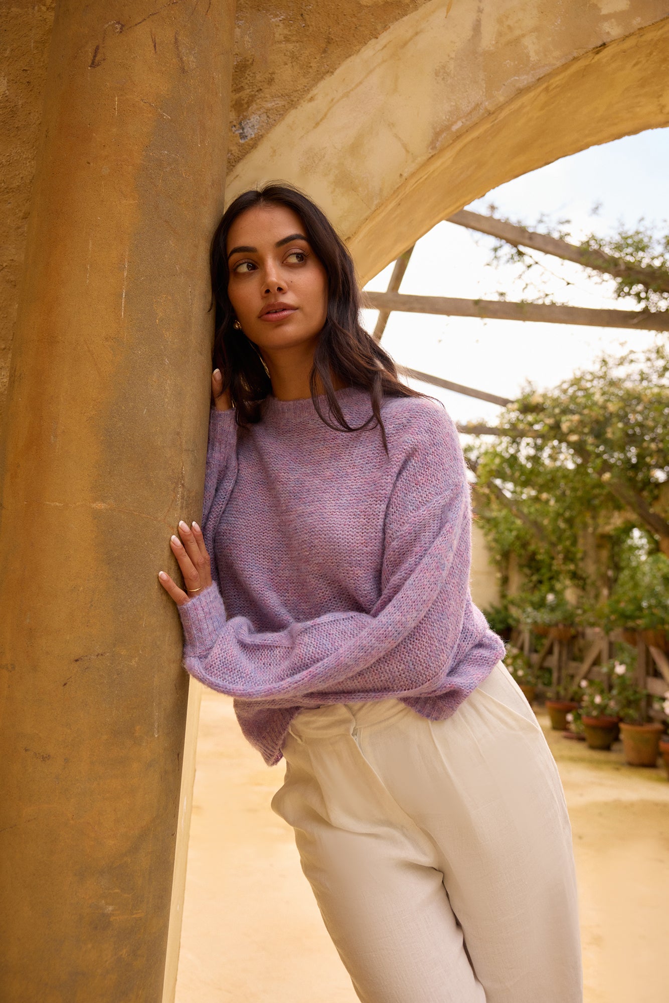 Mikale Knit Jumper Purple-Roy Dress