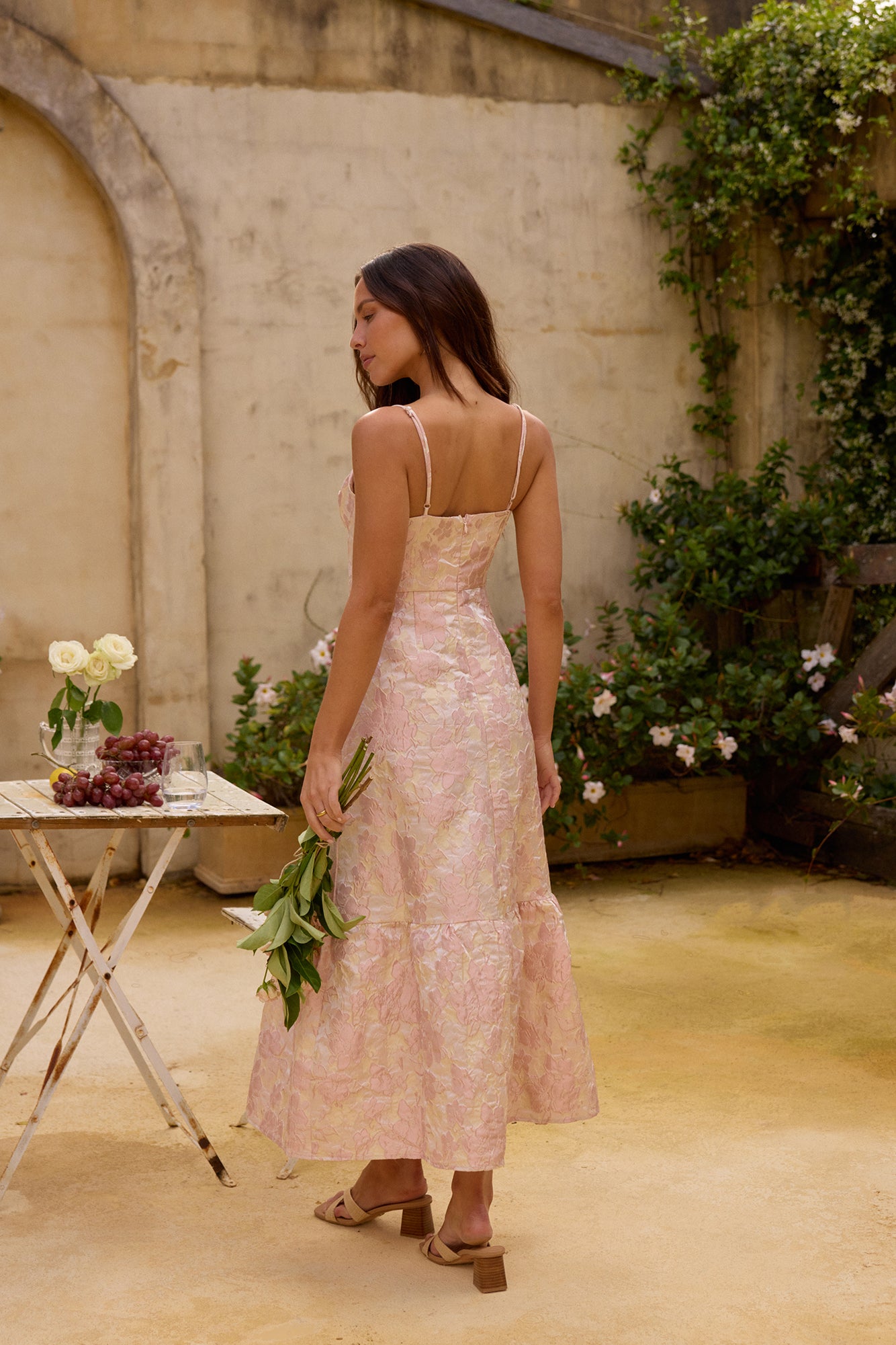 Aurora Aline Maxi Dress Pink-Roy Dress