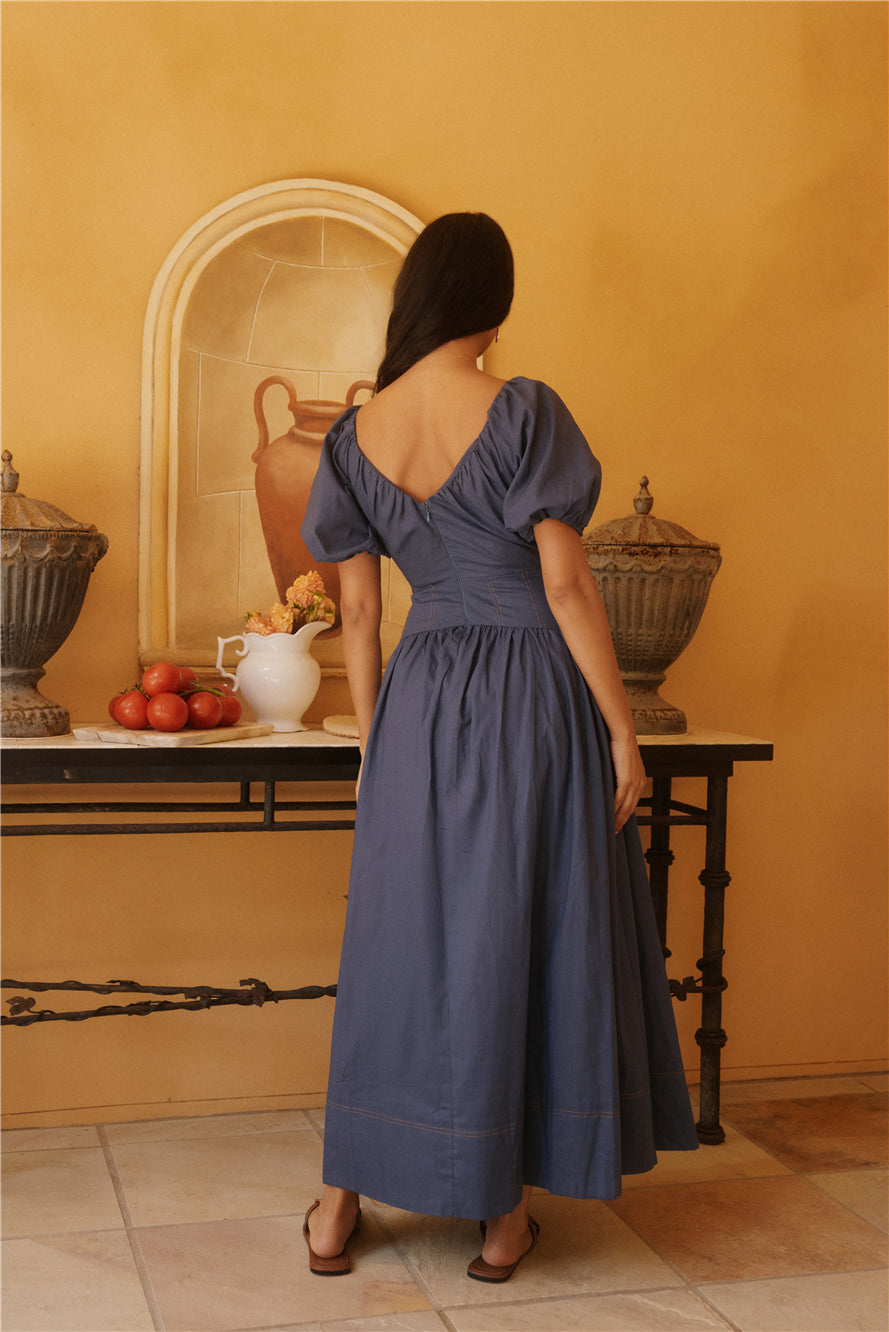 Bambi Blue Maxi Dress Navy-Roy Dress