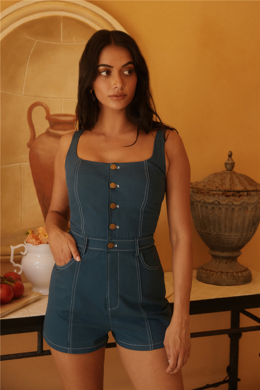 Darcys Dreams Playsuit Blue-Roy Dress