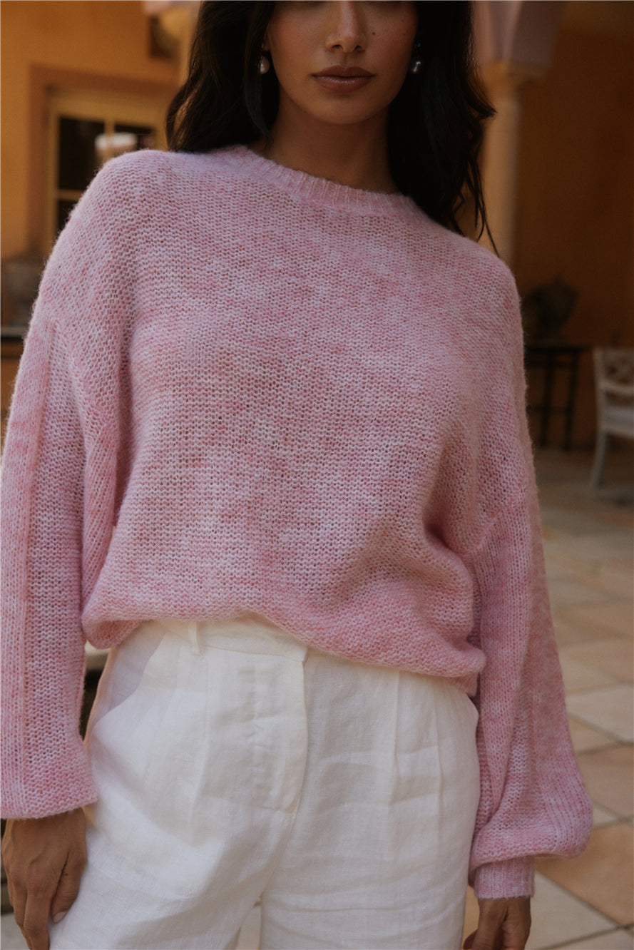 Mikale Knit Jumper Pink-Roy Dress