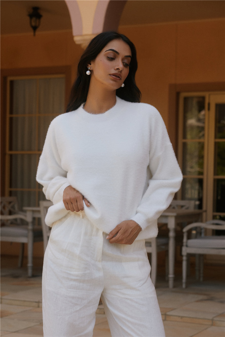 Fior Nights Jumper in White-Roy Dress