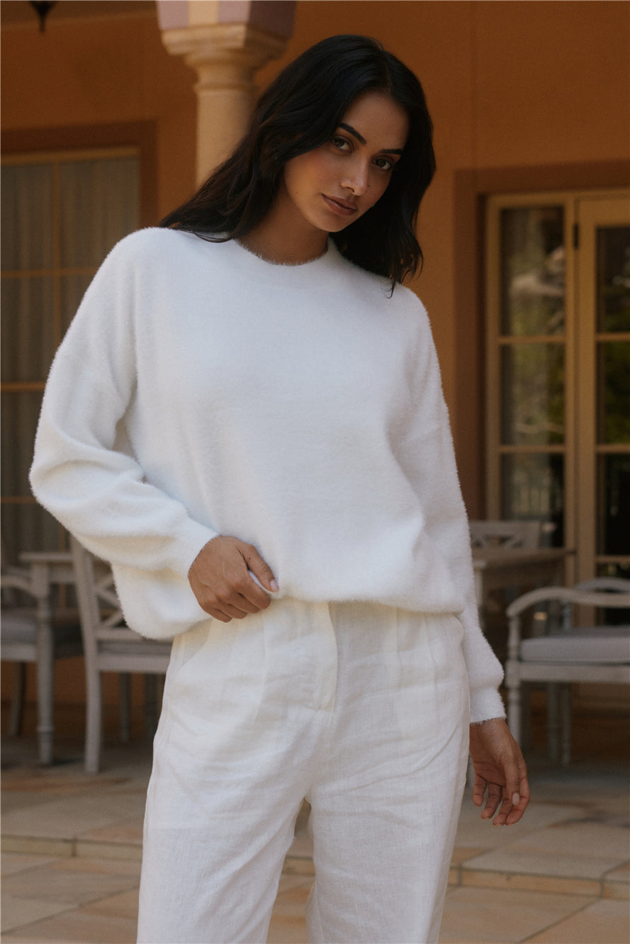 Fior Nights Jumper in White-Roy Dress