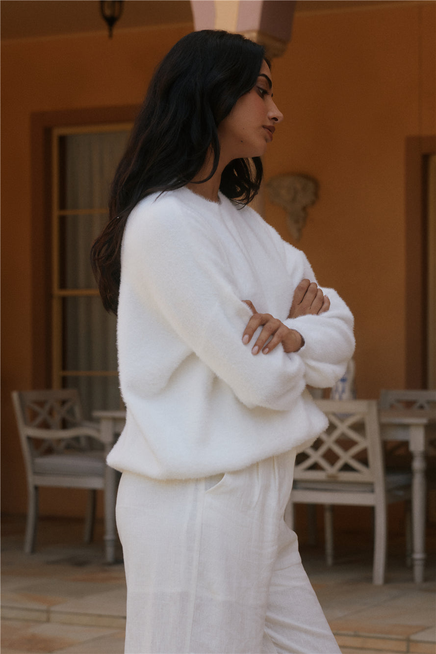 Fior Nights Jumper in White-Roy Dress