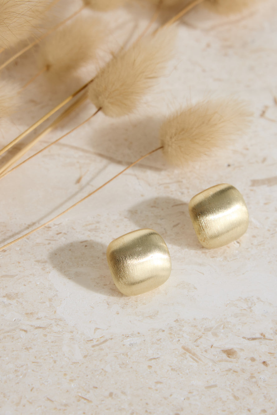 18K Gold Plated First Class Earrings Gold-Roy Dress