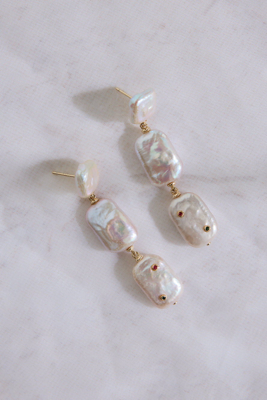 18K Gold Plated Jet Set Earrings Gold-Roy Dress