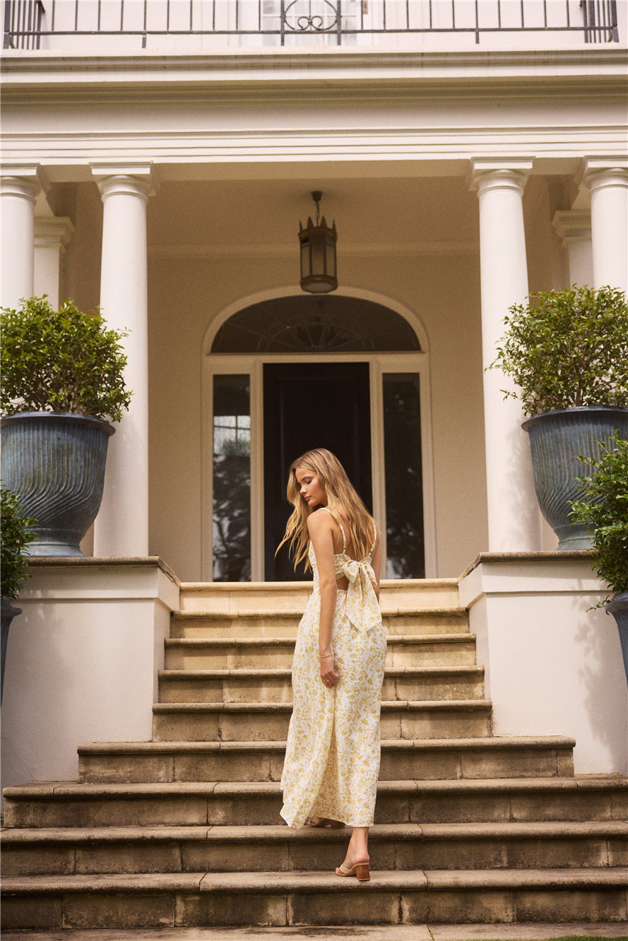 Painted Skies Maxi Dress Yellow-Roy Dress