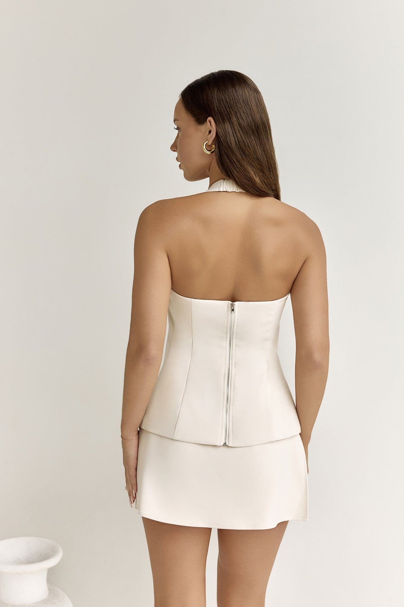 Delighted Halter Top Beige-Roy Dress