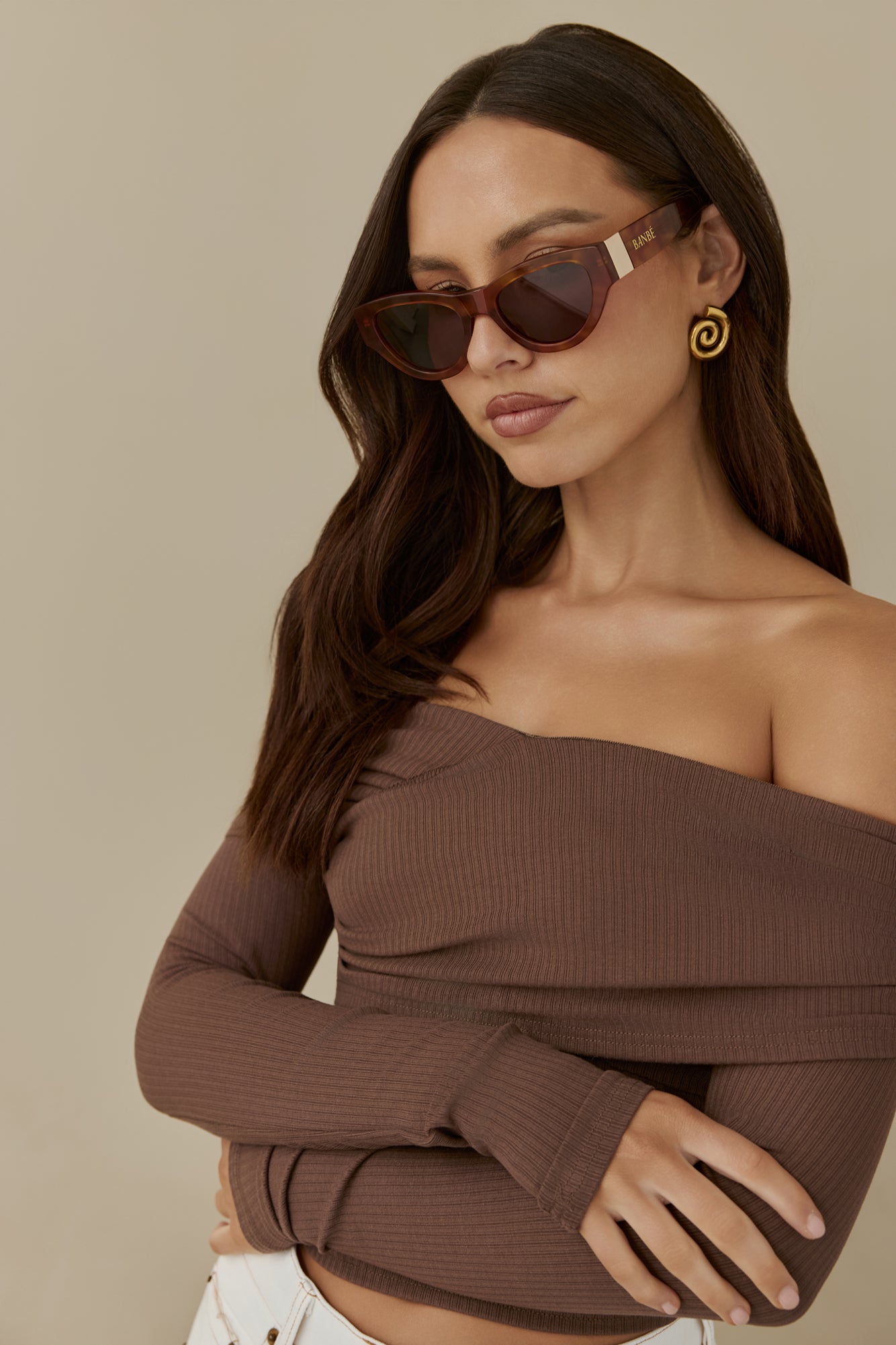 BANBÉ The Carla Sunglasses Honey Tort Auburn-Roy Dress
