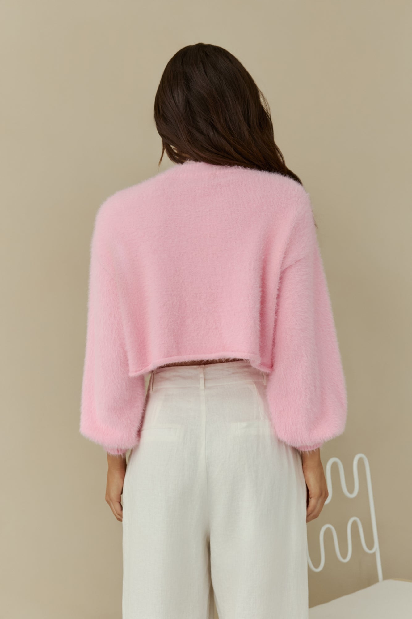 Cloud Nine Fluffy Cardigan Pink-Roy Dress