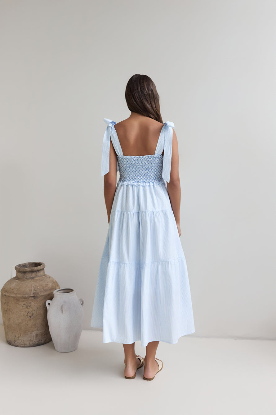 So Far So Long Maxi Dress Blue-Roy Dress