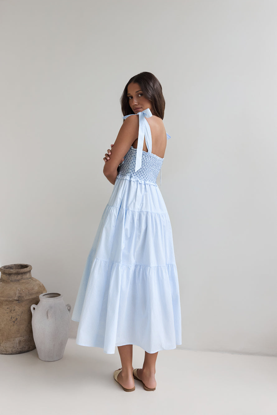 So Far So Long Maxi Dress Blue-Roy Dress