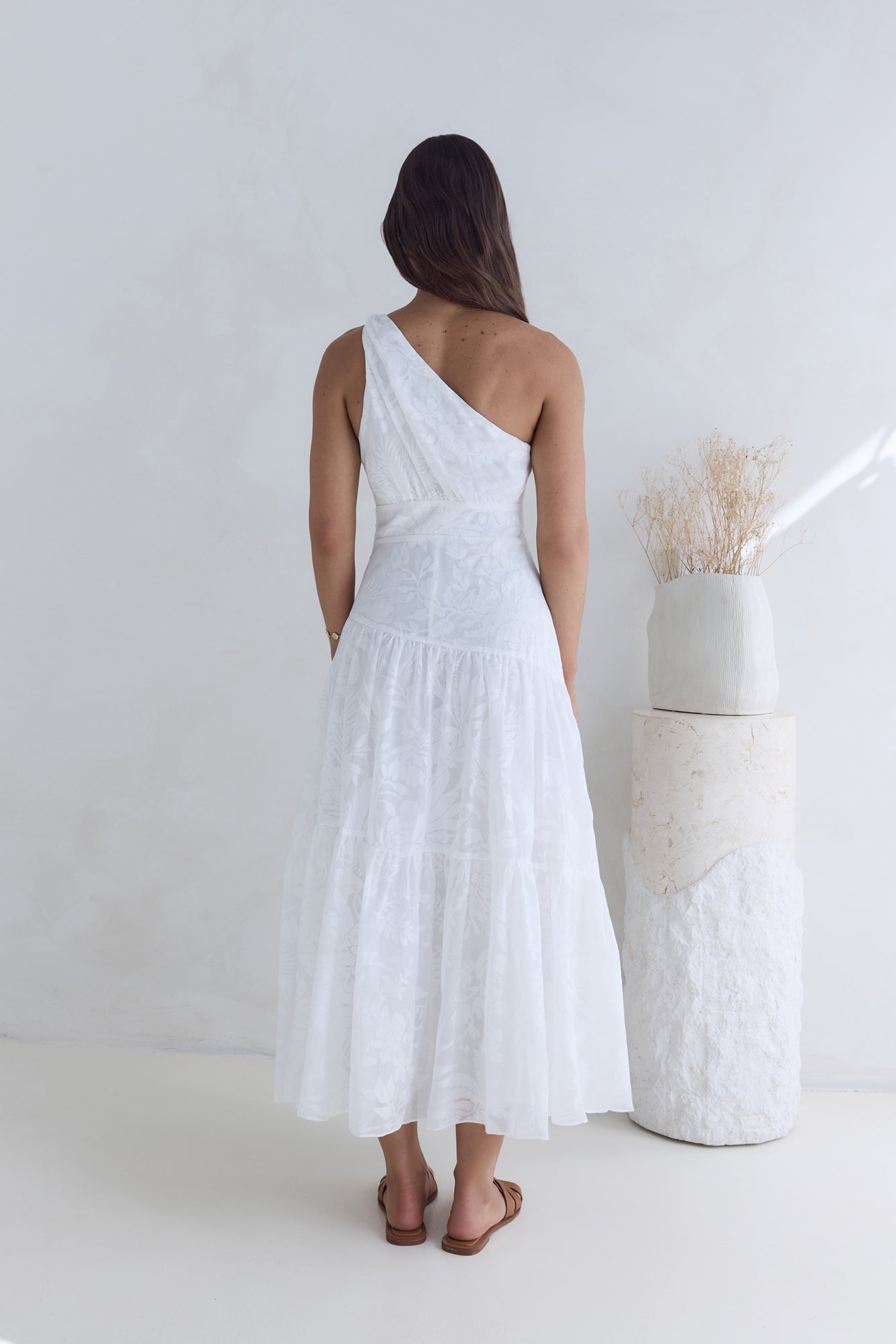 Snowy Mountain Maxi Dress White-Roy Dress