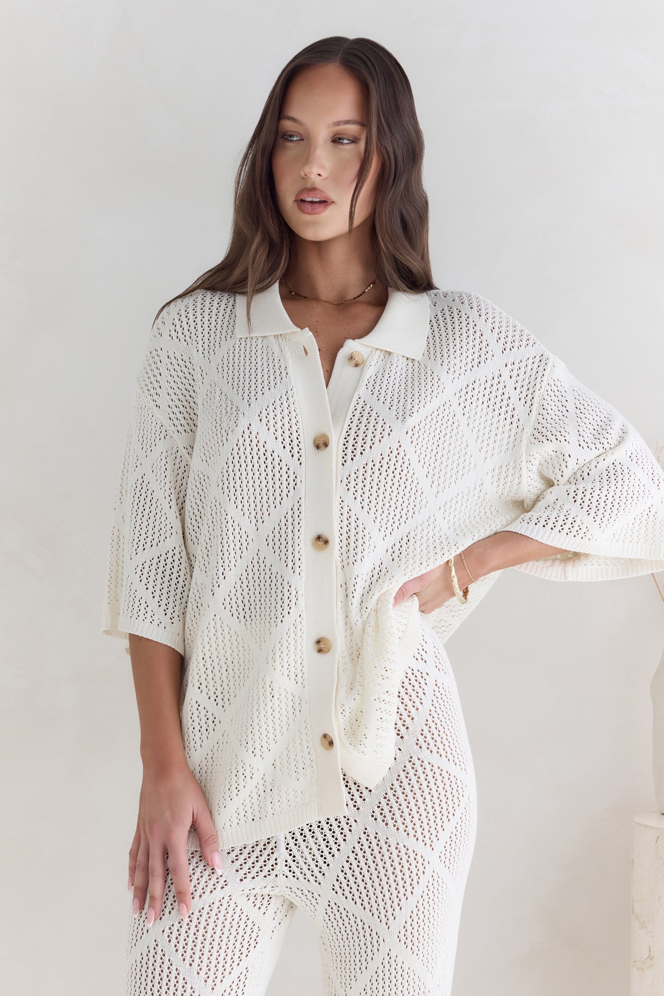 Coral Sands Top White-Roy Dress