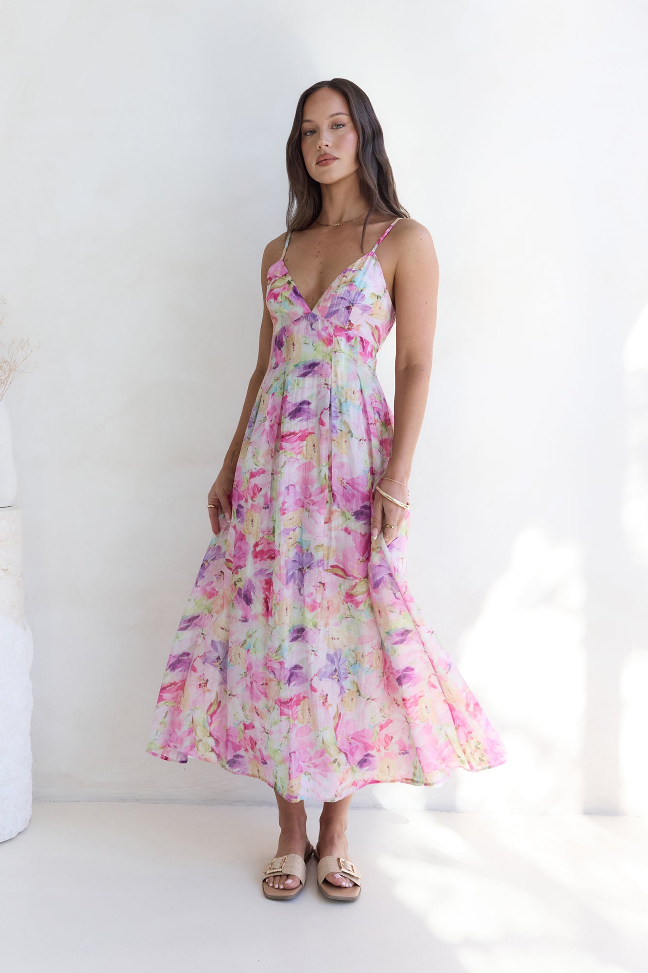 Tides Of Colour Midi Dress Print-Roy Dress