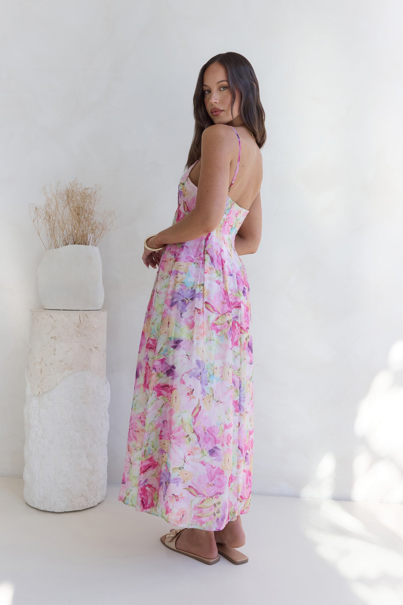 Tides Of Colour Midi Dress Print-Roy Dress