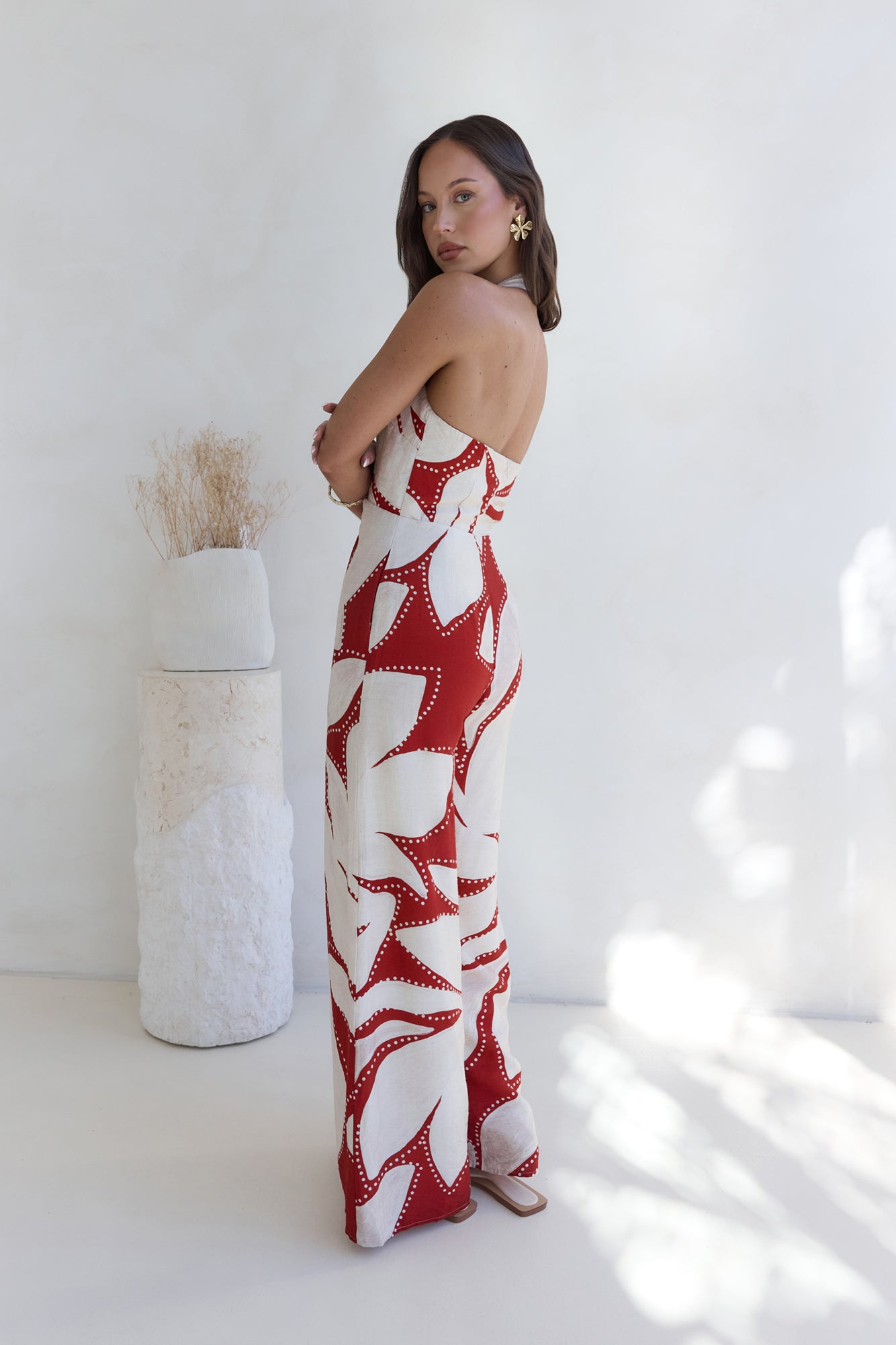 Arlette Halter Jumpsuit Arlette Red-Roy Dress