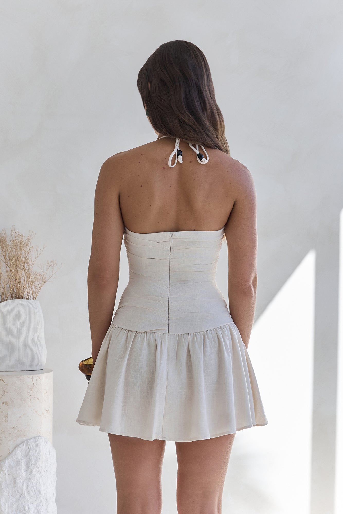 Marianna Mini Dress Cream-Roy Dress