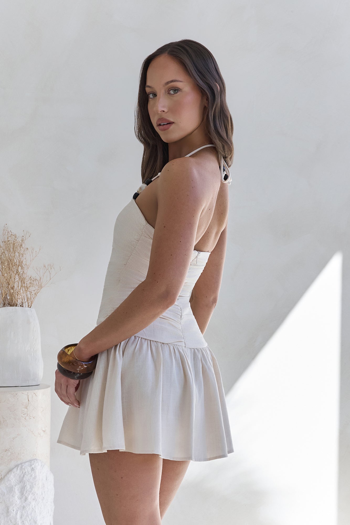 Marianna Mini Dress Cream-Roy Dress