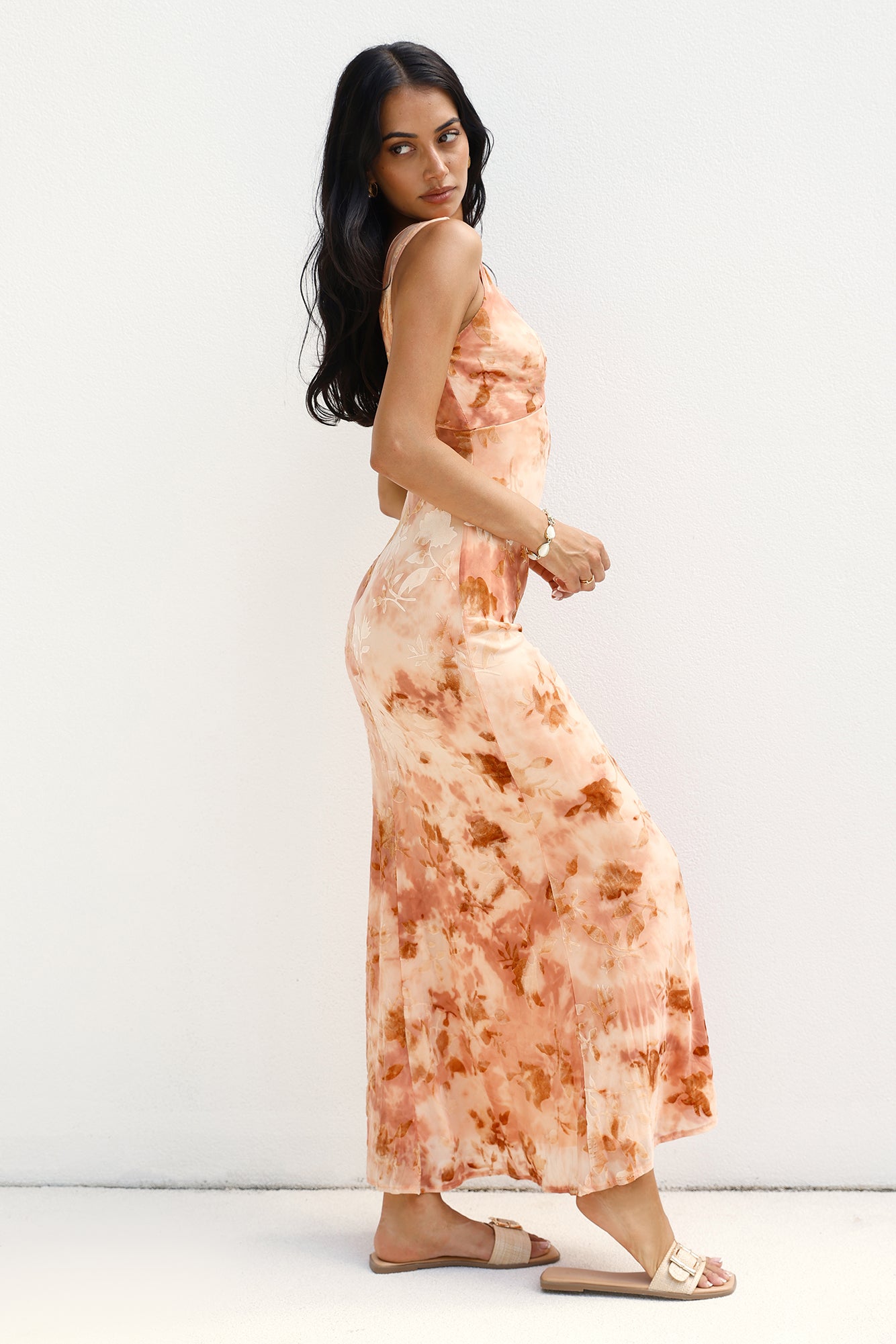 Seafoam Dreams Maxi Dress Orange-Roy Dress