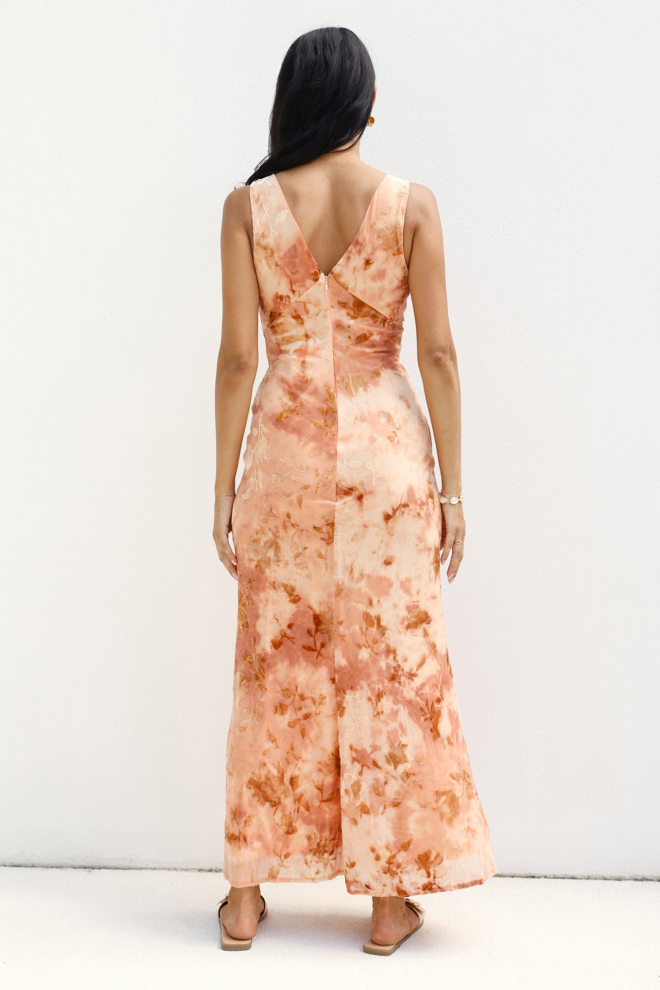 Seafoam Dreams Maxi Dress Orange-Roy Dress