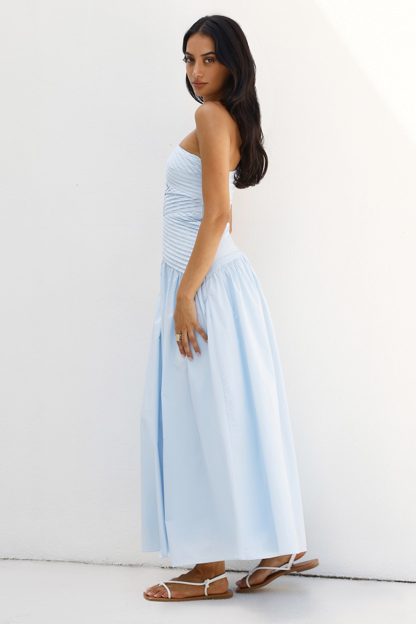 Lexi Love One Shoulder Maxi Dress Blue-Roy Dress