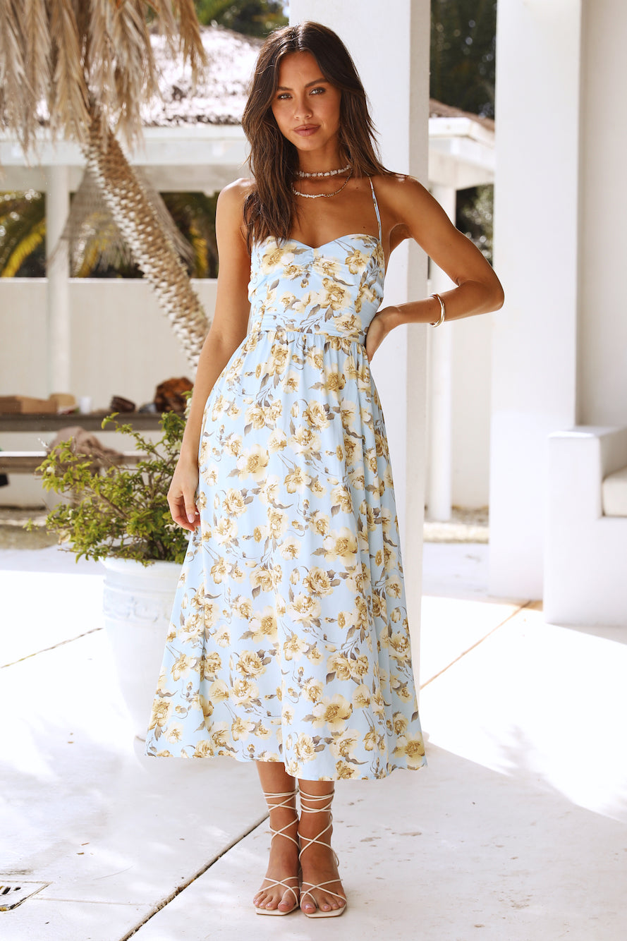 Never Forgotten Maxi Dress Blue-Roy Dress