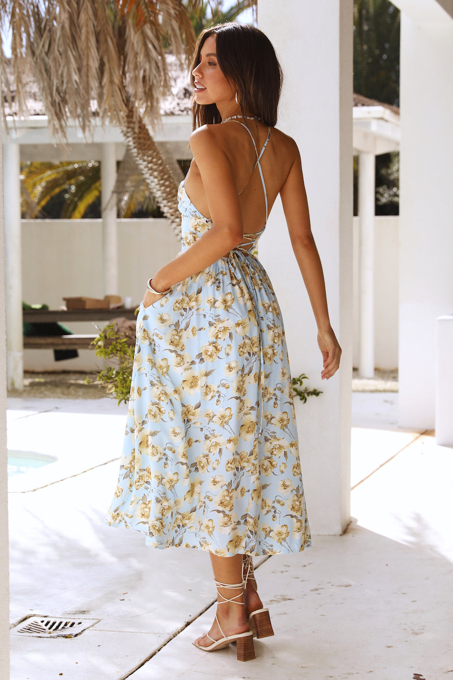 Never Forgotten Maxi Dress Blue-Roy Dress