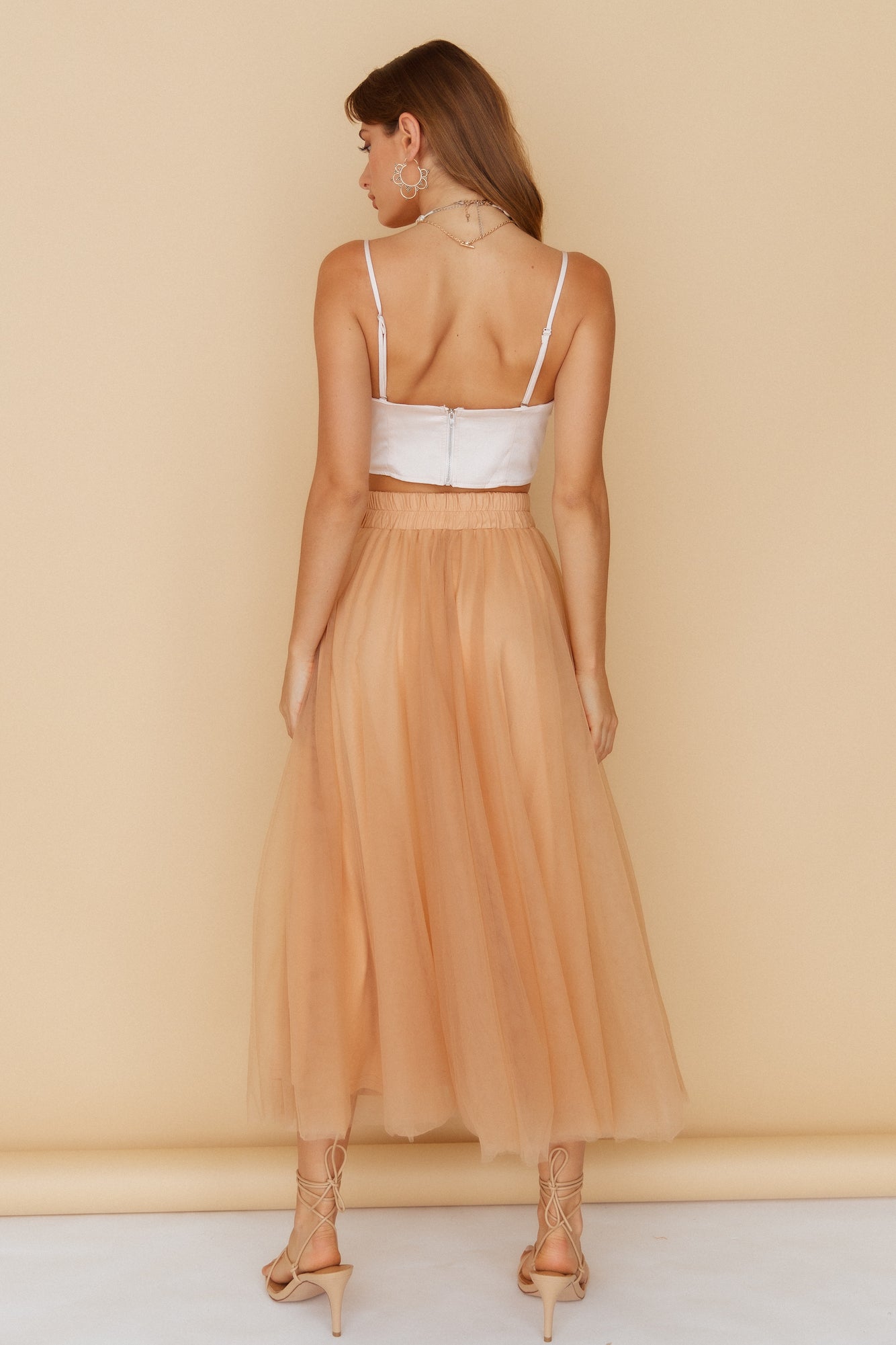 About The Party Crop Top Beige-Roy Dress
