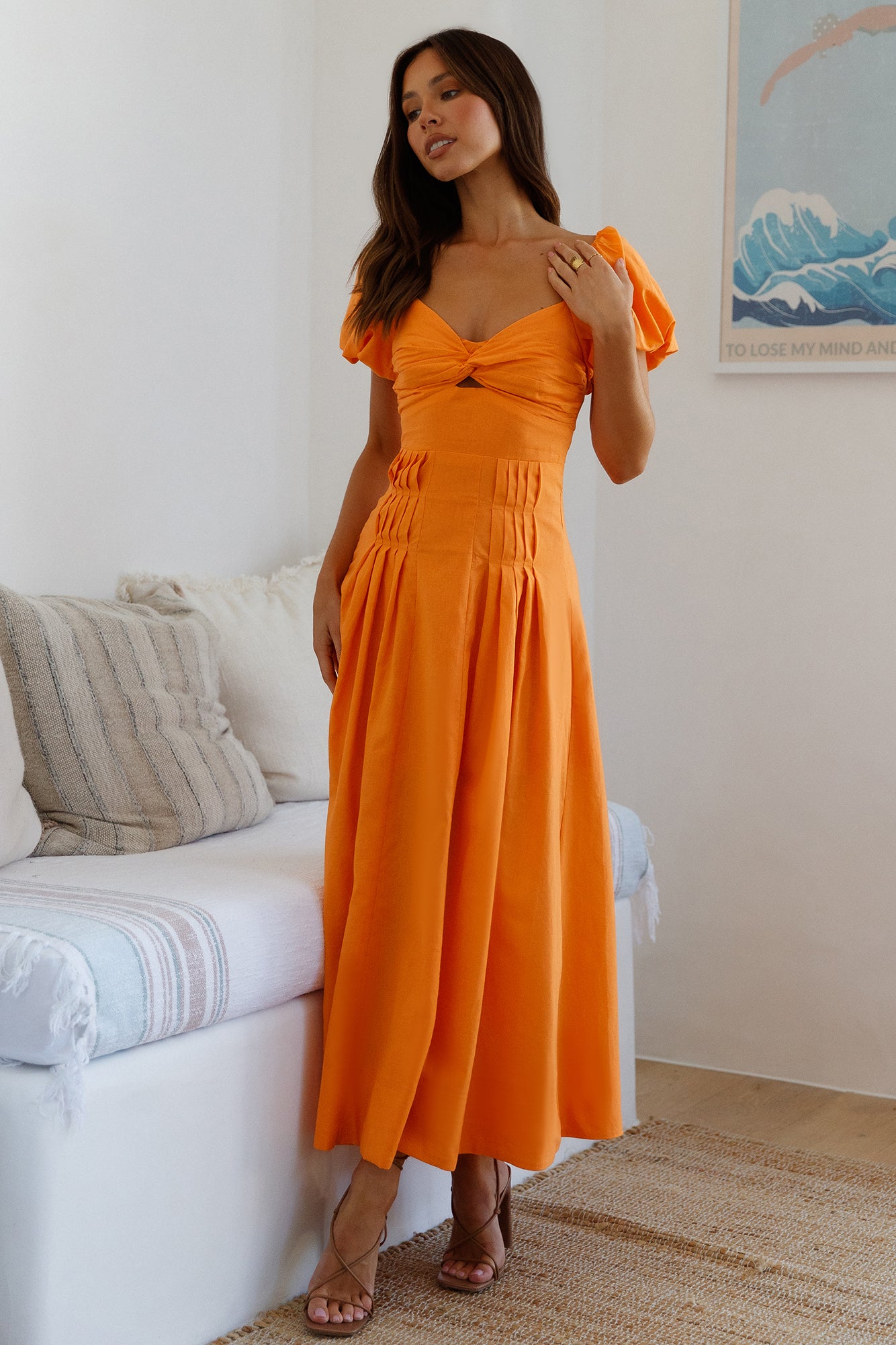 Feeling Tanned Maxi Dress Orange-Roy Dress