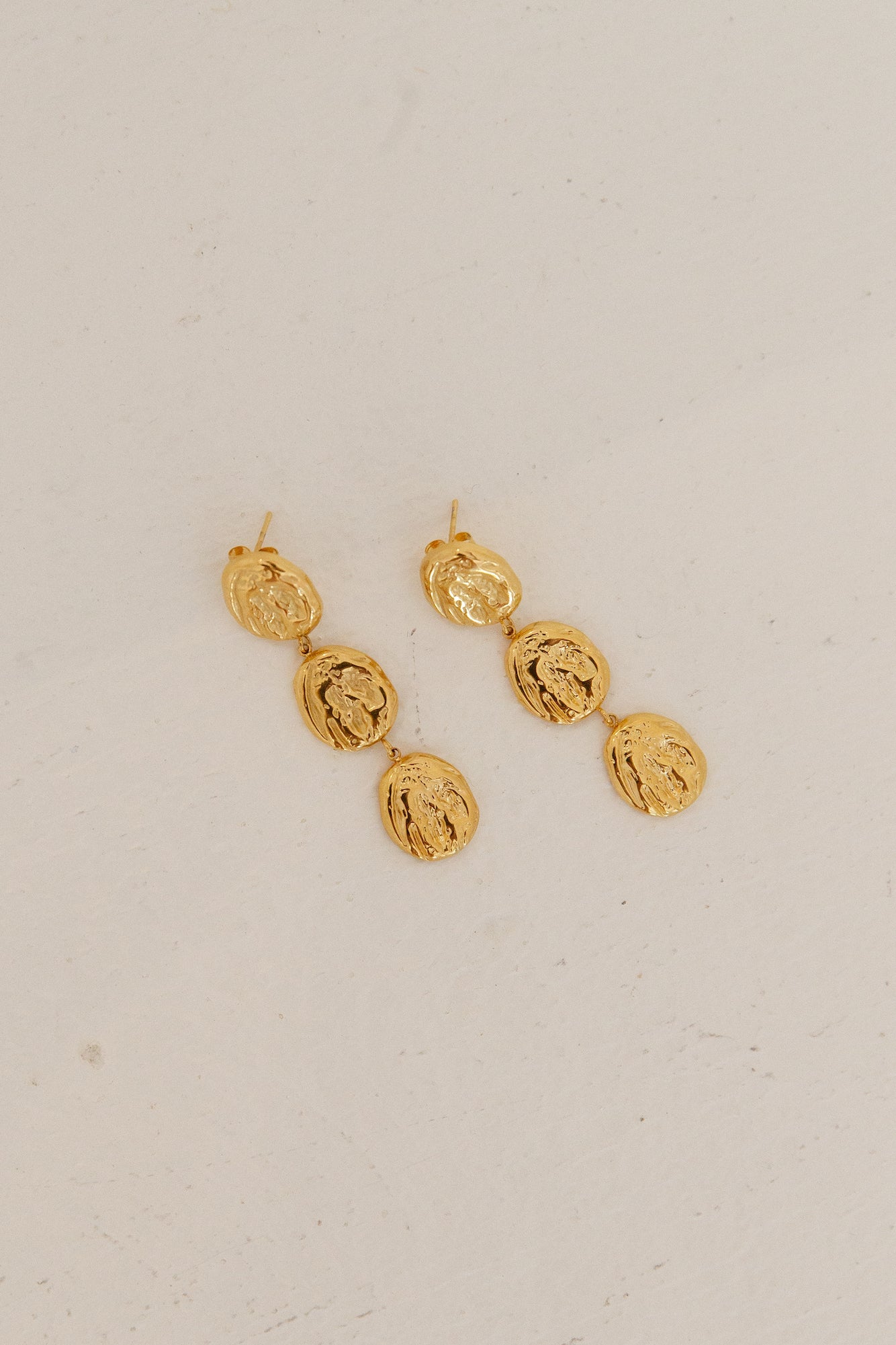 18k Gold Plated Hidden Gold Earrings Gold-Roy Dress