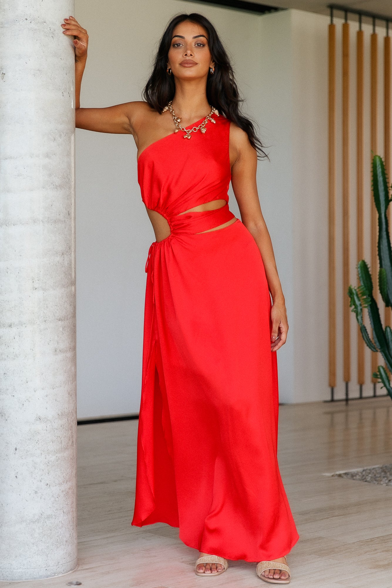 We Got This Feeling Maxi Dress Red-Roy Dress