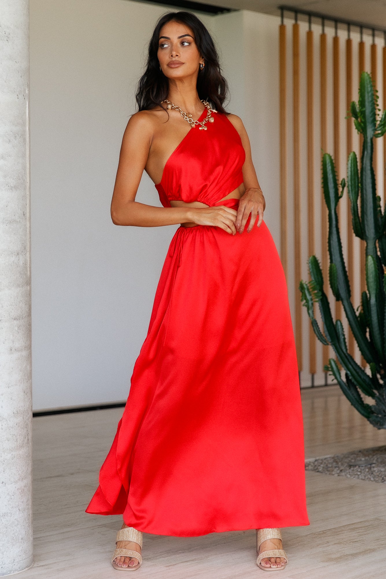 We Got This Feeling Maxi Dress Red-Roy Dress