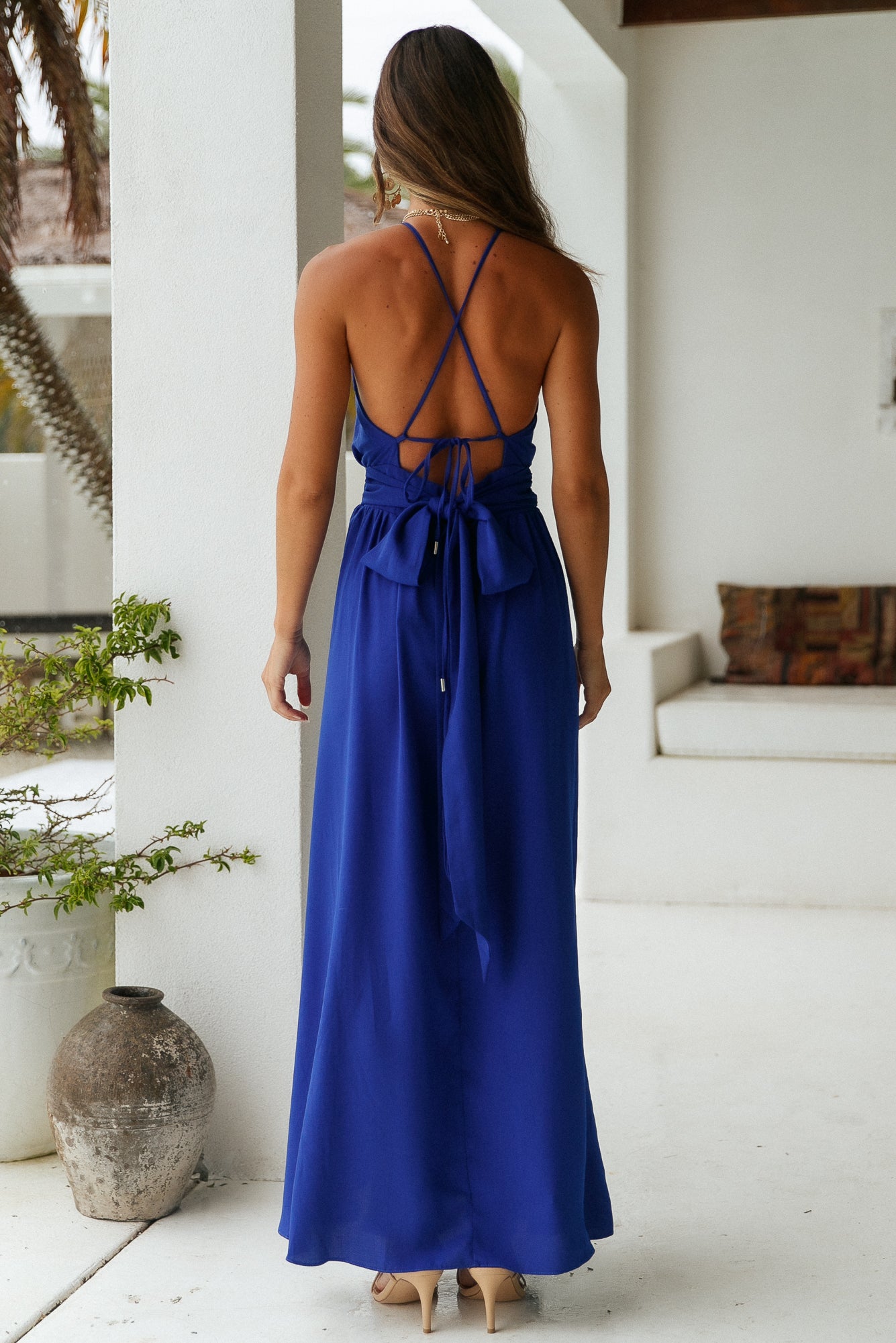 Avenda Maxi Dress Royal Blue-Roy Dress