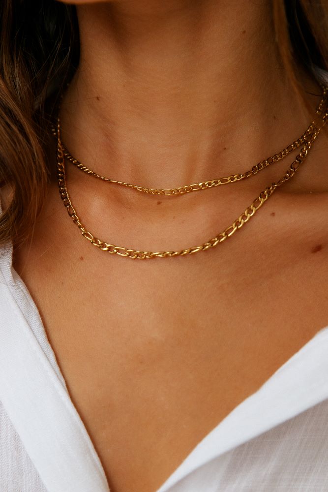 18k Gold Plated Chutreaux Necklace Gold-Roy Dress