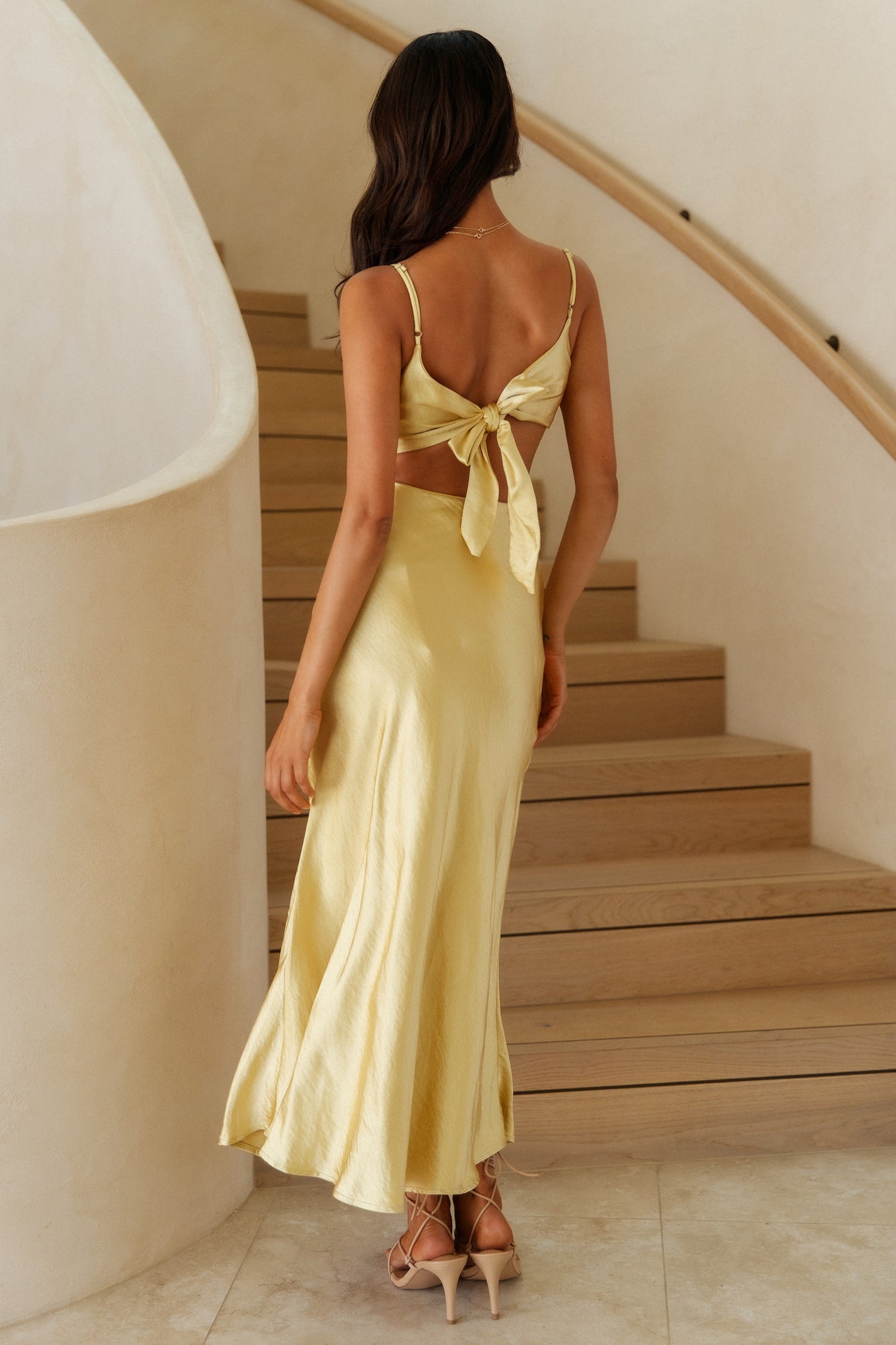 City Sunset Maxi Dress Yellow-Roy Dress