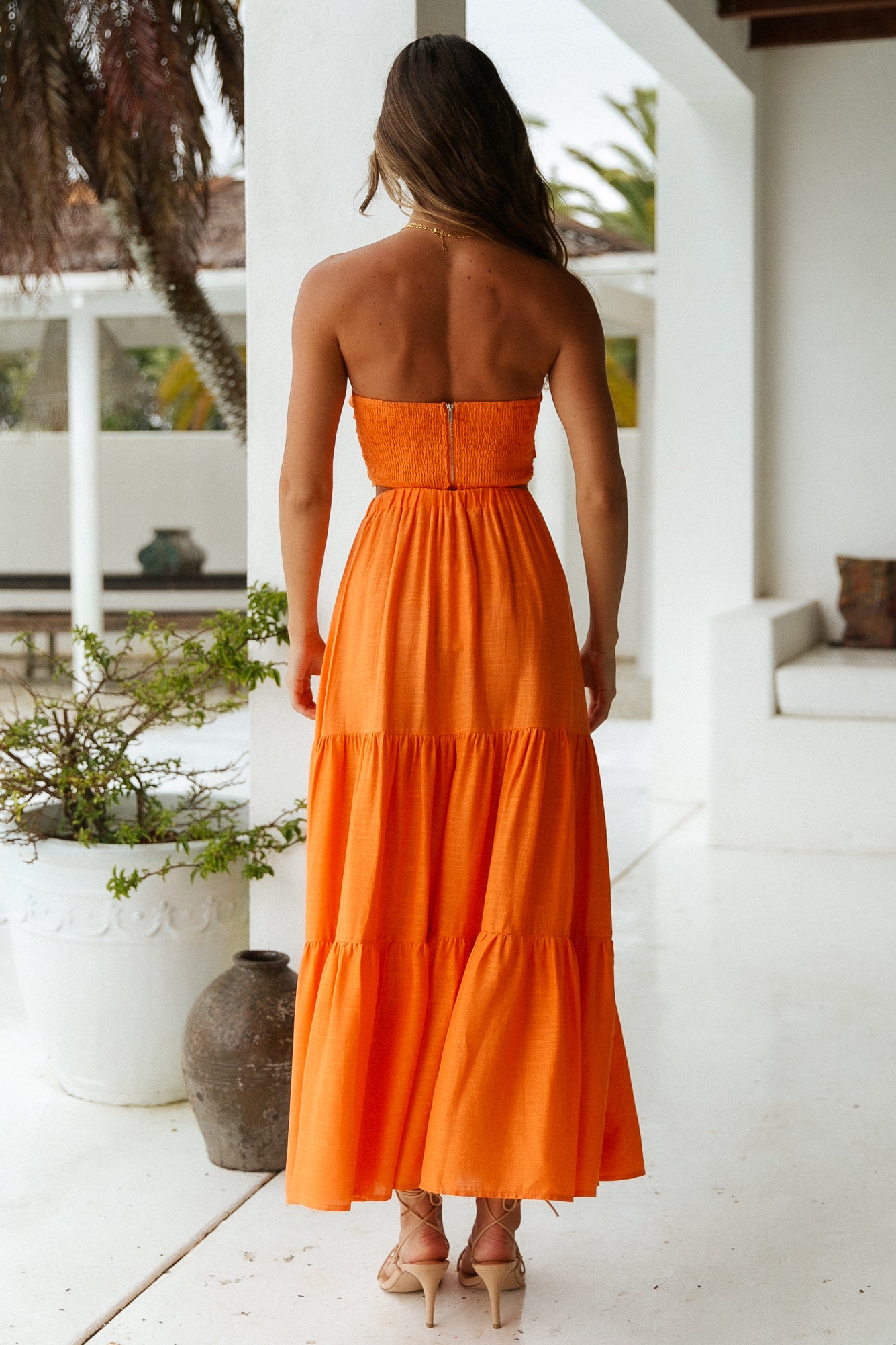 Golden Moon Maxi Skirt Orange-Roy Dress