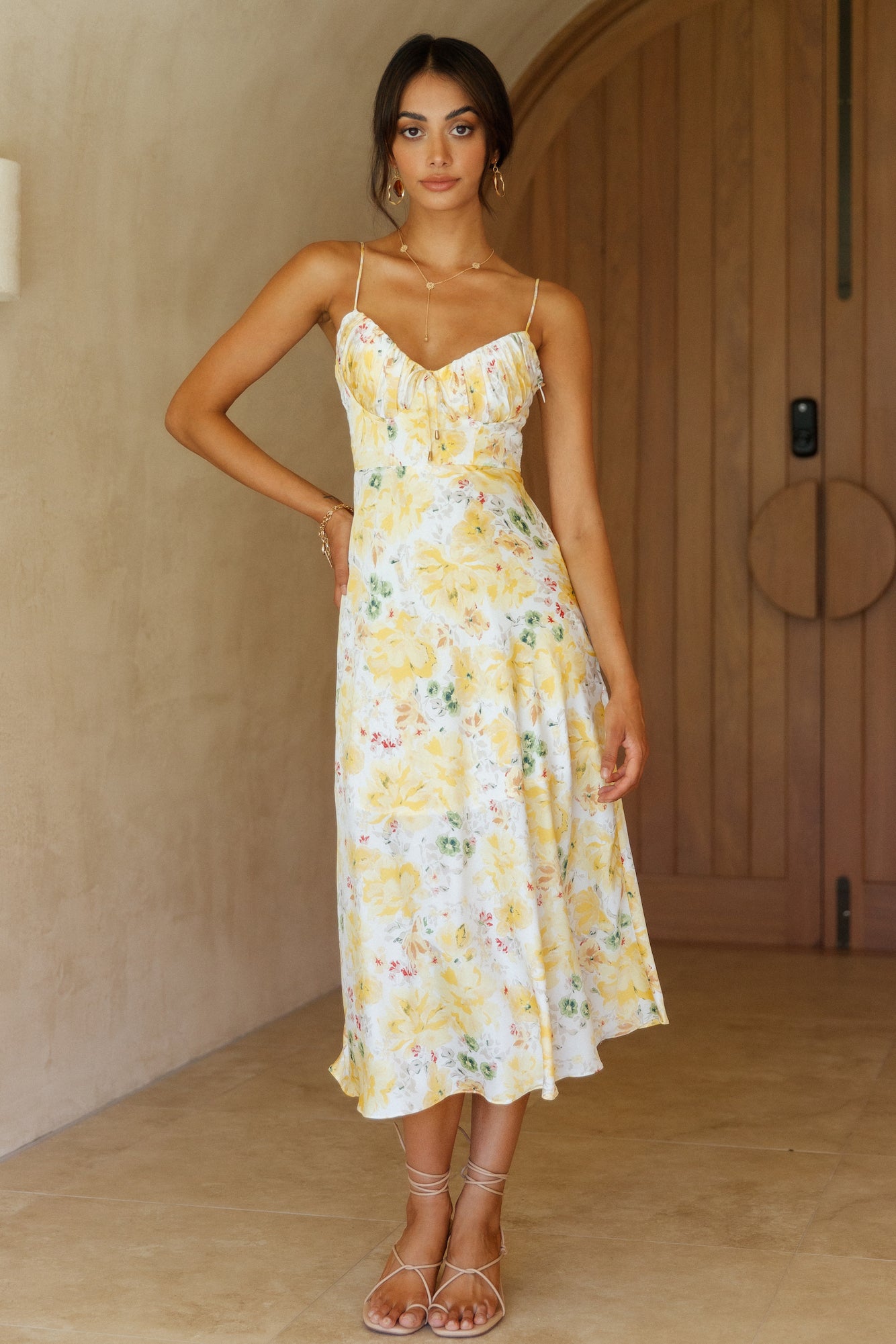 Whispered Confessions Maxi Dress Yellow-Roy Dress