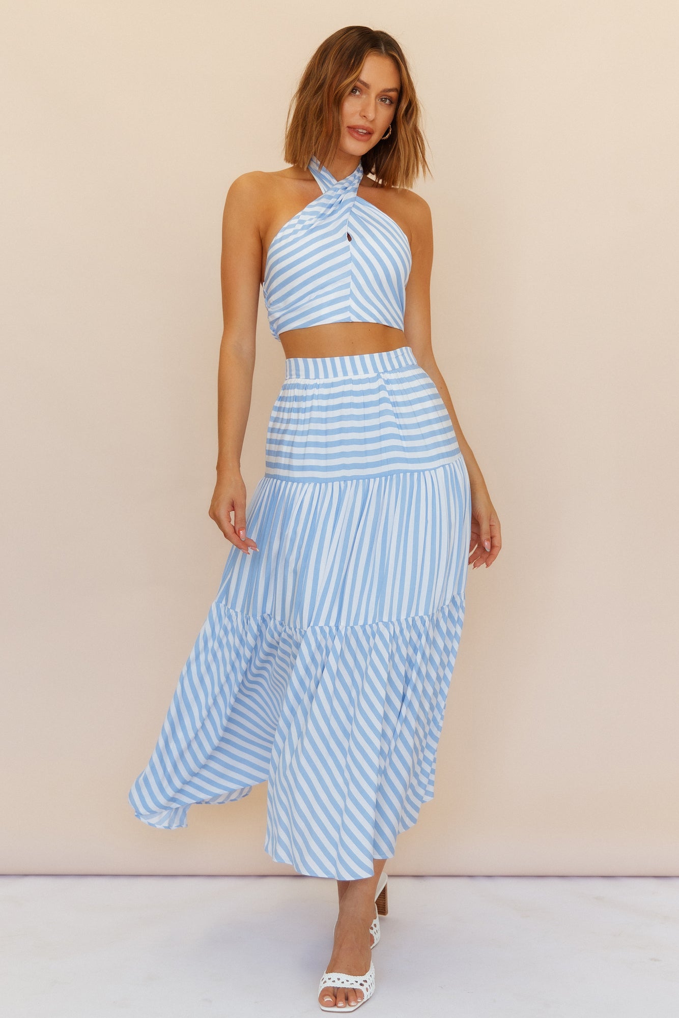 Sand Ripple Set Blue-Roy Dress