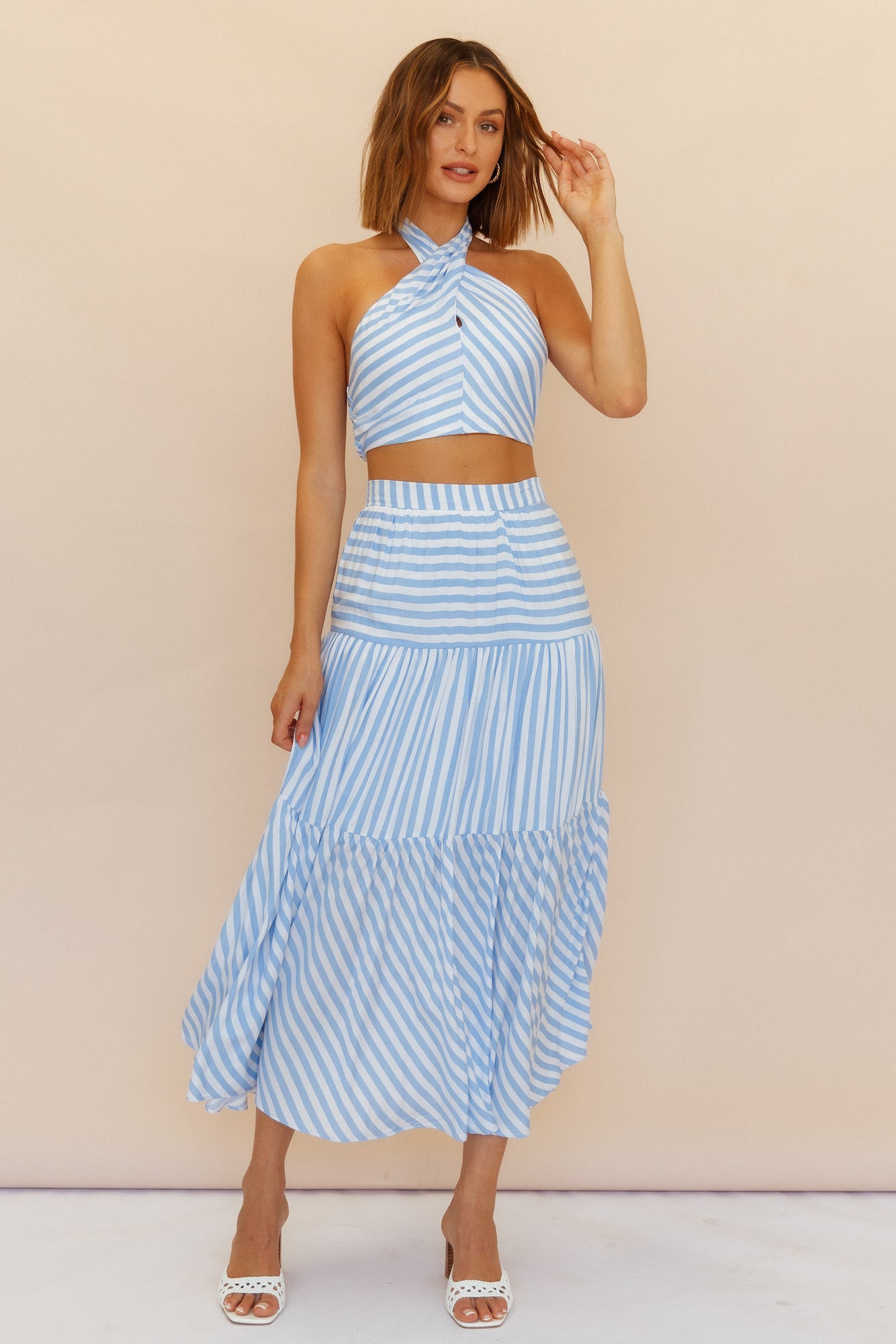 Sand Ripple Set Blue-Roy Dress
