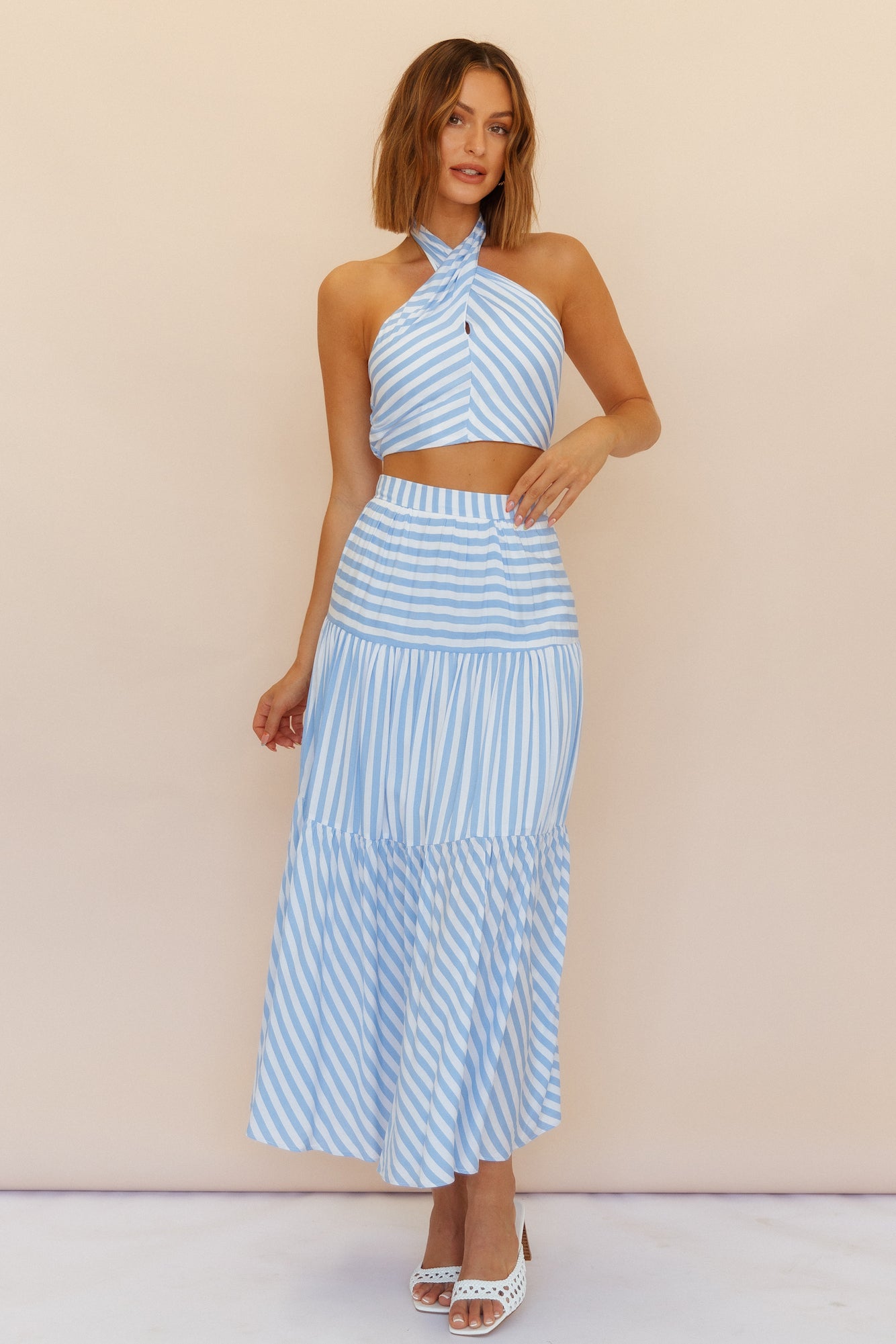 Sand Ripple Set Blue-Roy Dress