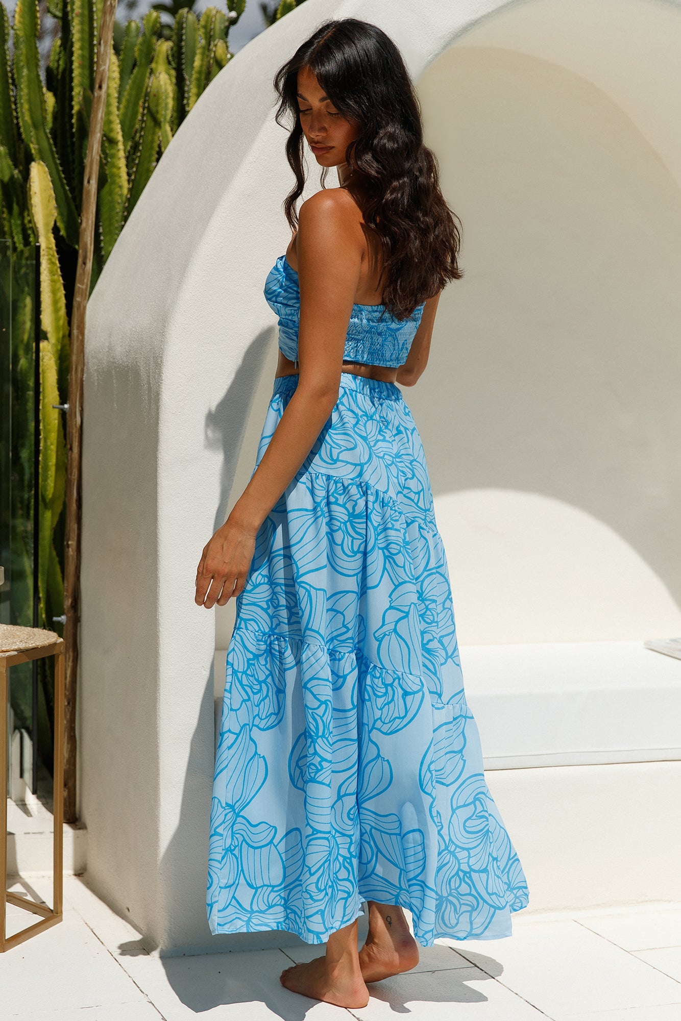 Horizon Waves Maxi Skirt Blue-Roy Dress